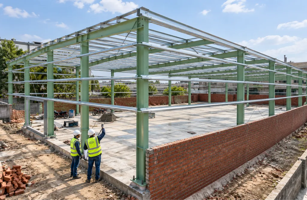 Structural inspection of a steel building