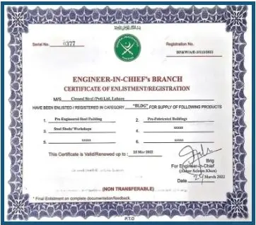 Engineer-in-Chief’s Branch Certificate of Enlistment